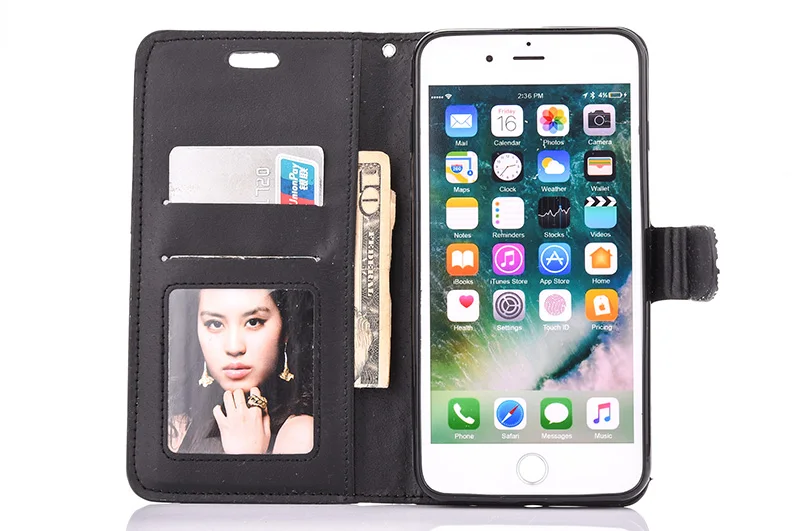 Leopard diamond rhinestone leather case iphone 6 6s 7 8 plus (25)