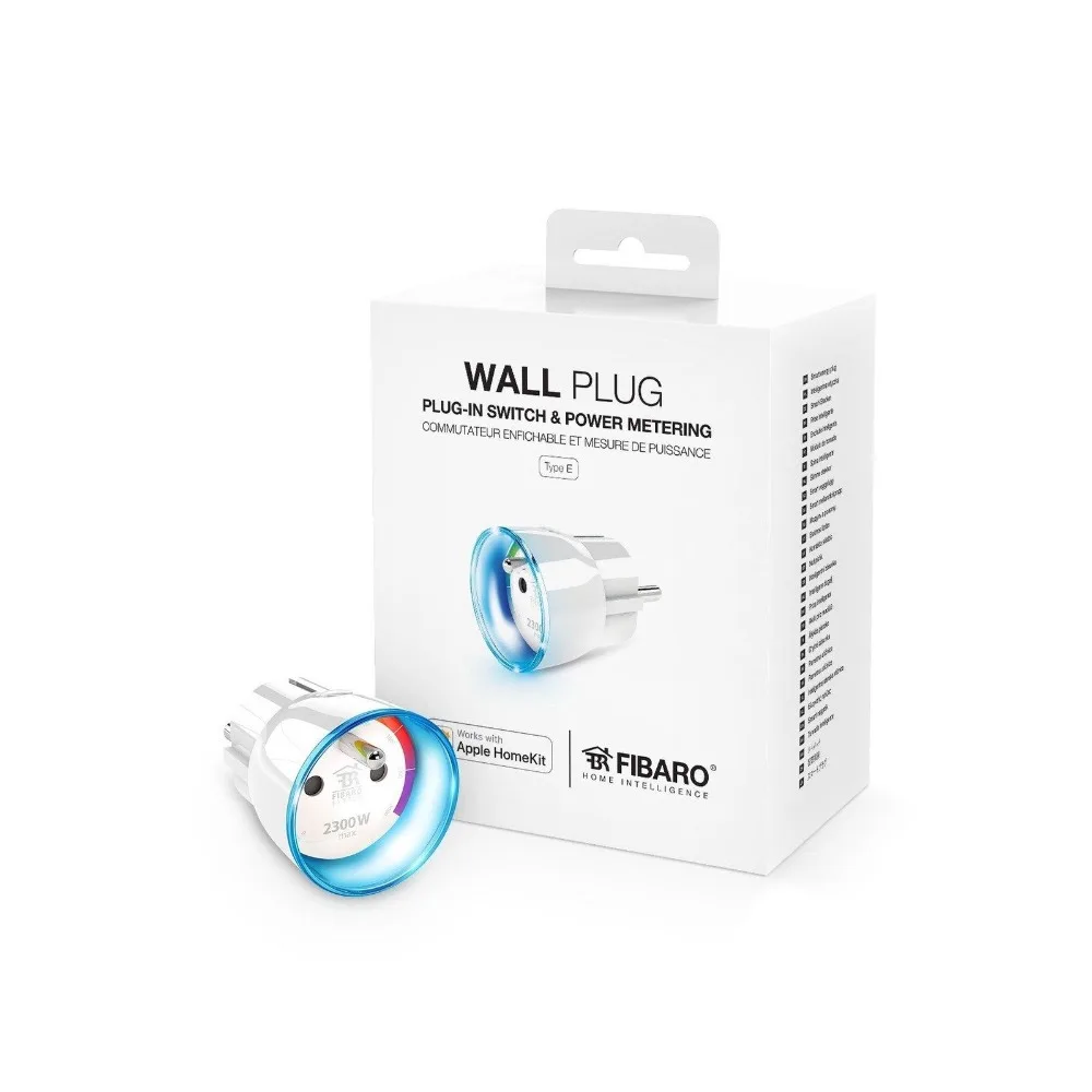 

FIBARO - Apple HomeKit Compatible WALL PLUG Type F, FGBWHWPF-102