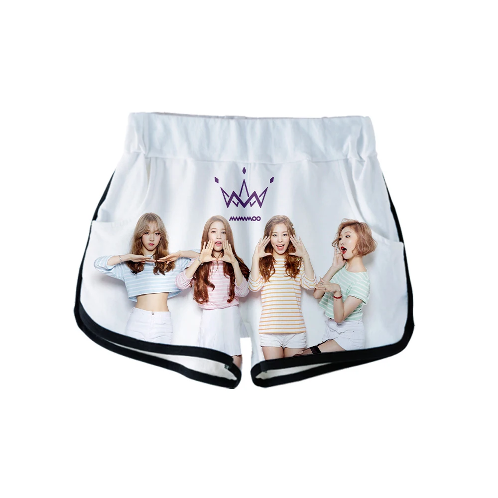 Kpop комбинация MAMAMOO 3D спортивные шорты женские весна лето повседневные Harajuku сексуальные модные шорты обтягивающие горячая распродажа