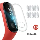 ① 10 ШТ. Xiaomi Mi Band 2/3/4 Протектор Экрана ТПУ Полное Покрытие Браслет Пленка Защитные Часы Пыле У ★