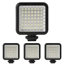 4X Mini DC 3V 5.5W 49 LED Video Camera Light Panel Lamp 6000K for Canon DSLR Camera Camcorder DVR DV
