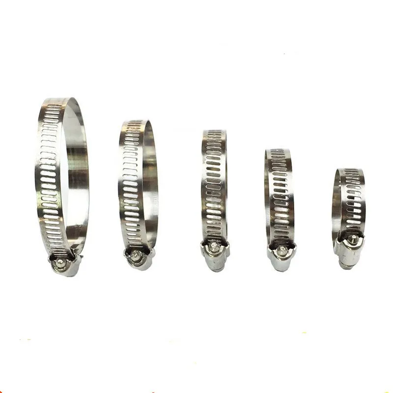 

10pcs/lot High Quality Screw Worm Drive Hose C Clamp Clip 304 Stainless Steel Hoop Pipe