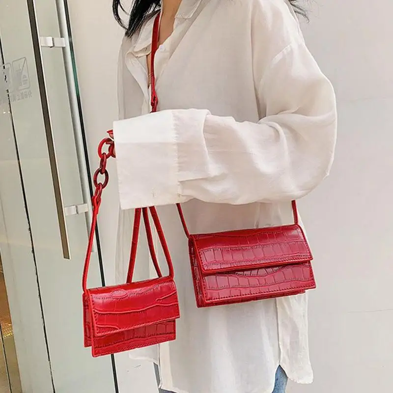 

Stone Pattern Crossbody Bags For Women 2019 Small PU Leather Purses and Handbags New Designer Ladies Shoulder Messenger Bag