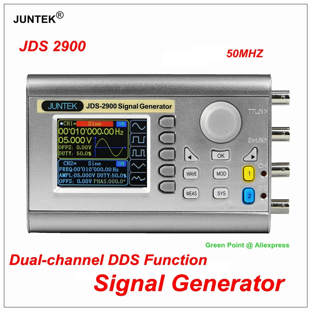 Генератор сигналов JUNTEK JDS2900 DDS Двухканальный измеритель частоты произвольное