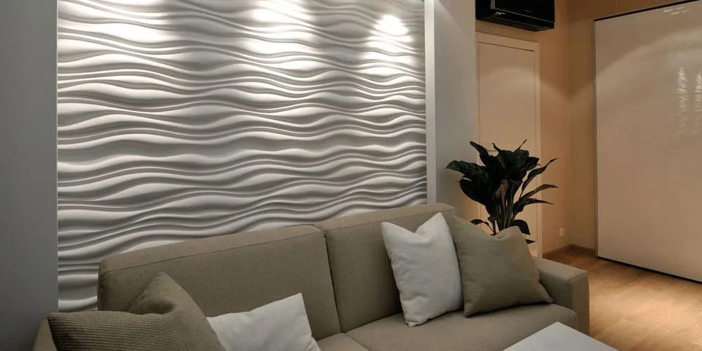 Деколайн 3 д панели. Гипсовая панель стена комната дизайн. Стеновые панели для комнаты. Гипсовые панели для стен. 3d панель европласт.