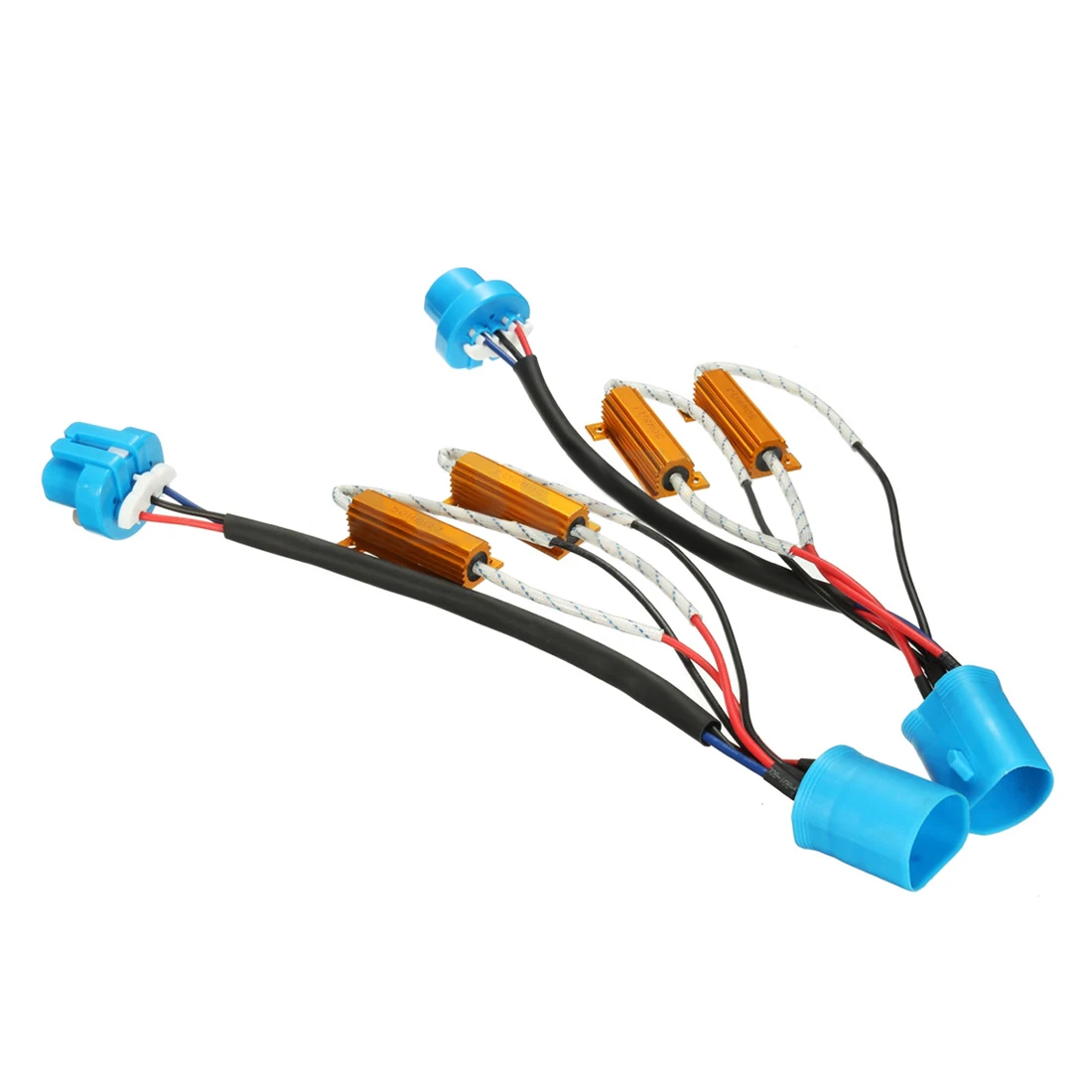 2x No Error 9007 9004 HID LED DRL Light Load Resistor Relay Harness