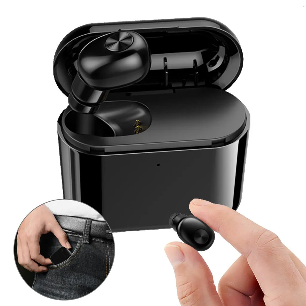 

Mini Wireless Bluetooth Earphone With 2 In 1 Portable Charging Storage Box In Ear Noise Reduction Invisible Headset