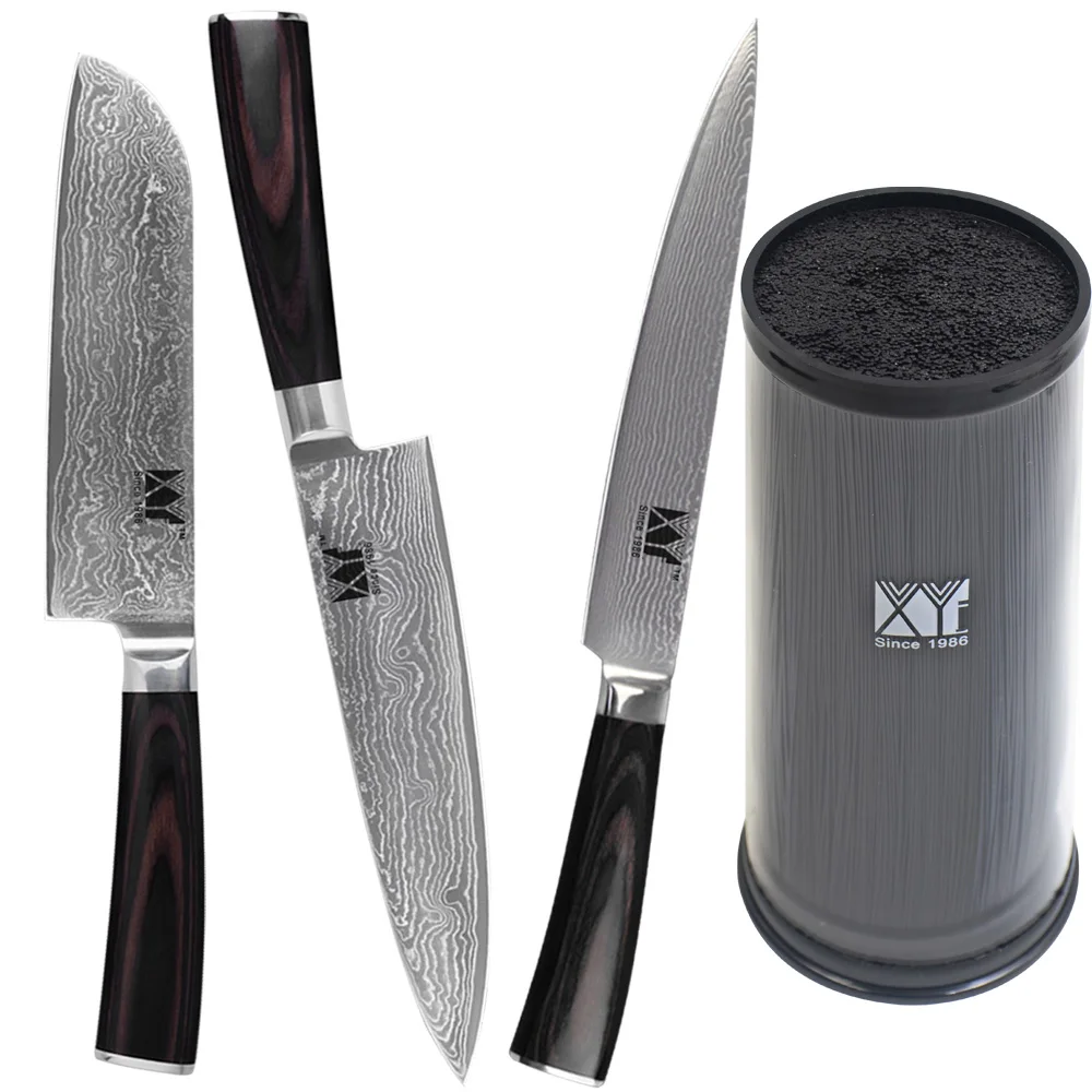 XYj Brand 4 Piece Set VG10 Damascus Steel Kitchen Knife 7 ...