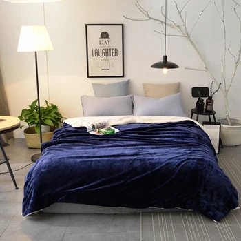 

decorUhome Berber Fleece Blanket Cashmere Weight Blanket Velvet Thick Warm Soft Throws Winter Double Layer Thick Yarn Blanket