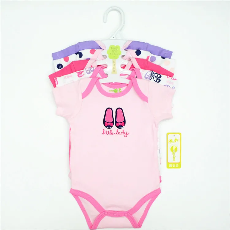 Летний детский комбинезон для новорожденных девочек и мальчиков, 5 шт./партия, одежда bebe roupas de bebe menino - Цвет: Baby Romper