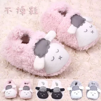 

Autumn&Winnter New Style 0-12 Months Infant Baby Girls Boys Cute 3D Cartoon Sheep Plush Warm Soft Crib Shoes