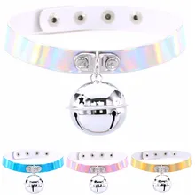 DIEZI панк трендовая подвеска с бубенчиками Воротник кожаный бандаж Готический чокер женское готическое ожерелье ювелирные изделия рок сексуальные ювелирные изделия в стиле Harajuku подарок