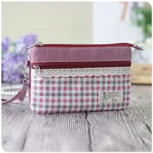 Хлопковые клетчатые свежие женские мини-сумки, женские сумки на запястье, женские маленькие сумочки для телефона bolsos mujeres bolsas feminina для девочек