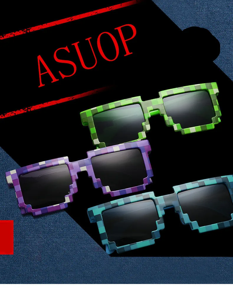 ASOUZ 2018 new fashion square children's sunglasses retro boy girl glasses UV400 high-grade brand mosaic eye protection sunglasses (11)
