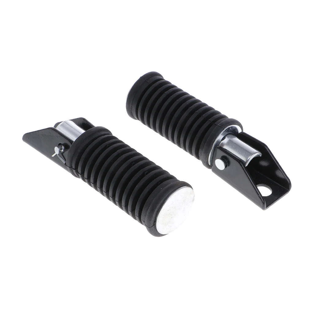 2Pcs Motorcycle Front and Rear Footrests Foot pegs For Suzuki GS125 GN125 12cm