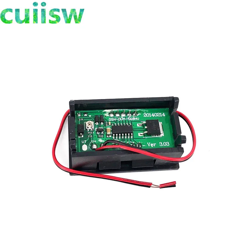 DC 5V-120V 2 fils voltmètre numérique DEL Display Panel Volt Voltage Tester Meter