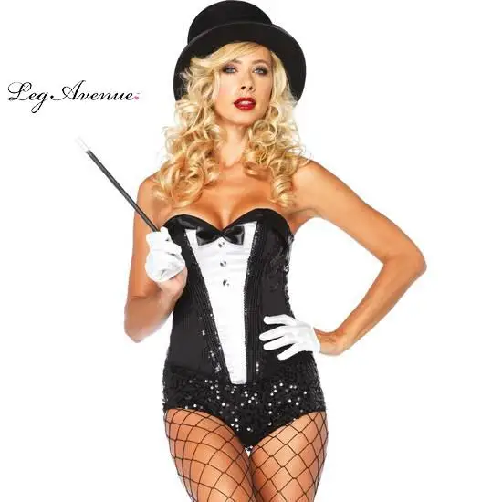 Leg Avenue Corse блестки Стиль смокинг | Тематическая одежда и униформа