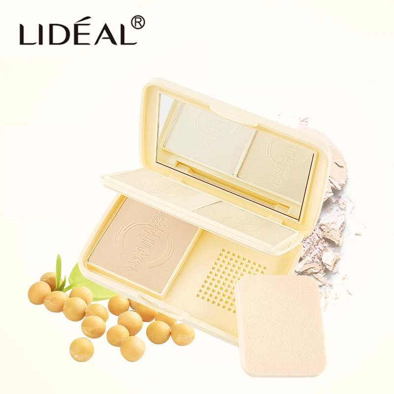 

LIDEAL 3 Colors Translucent Compact Pressed Powder Face Contour Palette Finishing Powder Setting Makeup Bare Mineralize Cosmetic