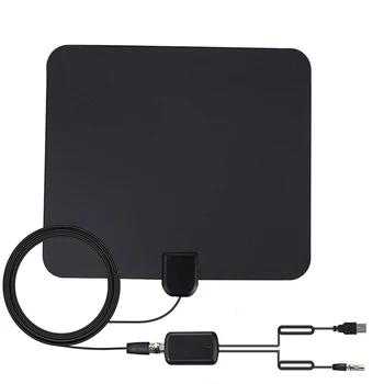

50 Miles Indoor Ultra Thin Digital HD TV Antenna with Signal Amplifier