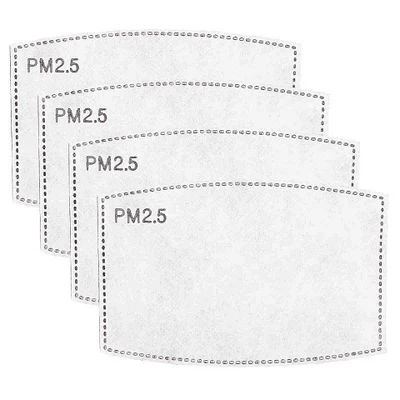 100 PM2.5 N95 активированный уголь 5 слоев фильтр маски дыхание Защитные вставки рот маски фильтр для детей и взрослых