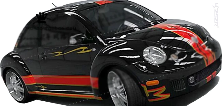 Крутой полный набор стильных линий огня автомобильные наклейки для Volkswagen Beetle