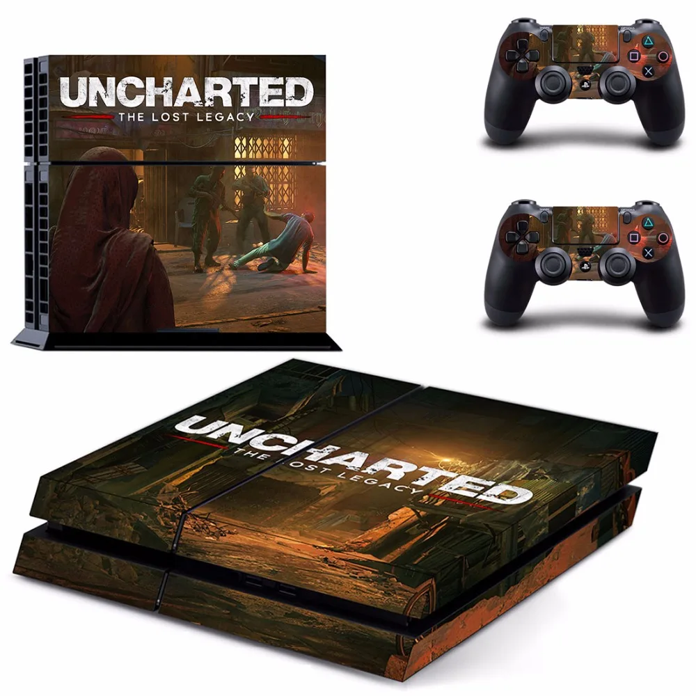 Uncharted Lost Legacy PS4 кожи Стикеры наклейка для Sony Игровые приставки 4 консоли и 2 Пульты ДУ для игровых приставок PS4 кожи Стикеры винил