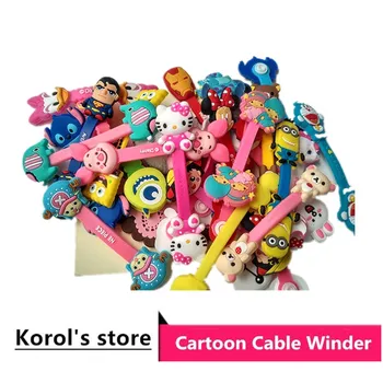 

1pcs Hot Sale Cartoon Hero Headphone Earphone Cable Wire Organizer Cord Holder USB Charger Cable Winder For iphone samsung