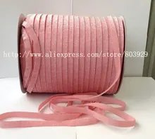 (50 jardas/lote) Não-stretch 1.5 “Fosco Rosa Empoeirado Fita Metálica