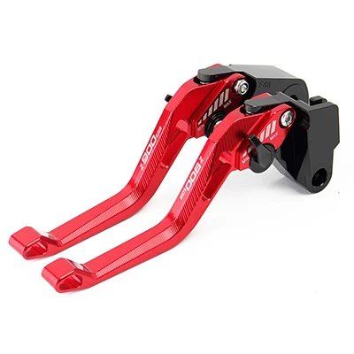 New 1 pair Adjustable CNC motorcycle Clutch Brake Levers For Kawasaki Z900RS Z900 RS Handle - Цвет: red