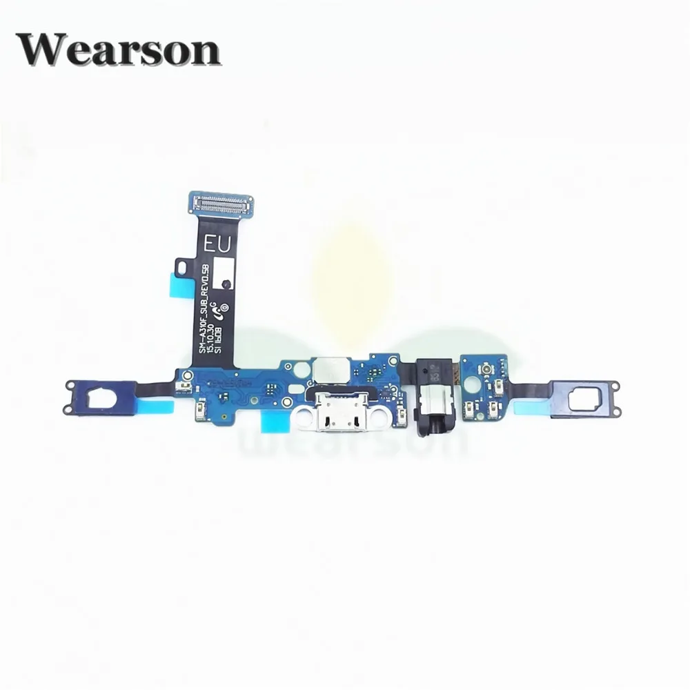 For Samsung A310F USB Flex Original SM-A310F USB Port Charging Board With Earphone Free Shipping With Tracking Number (2)