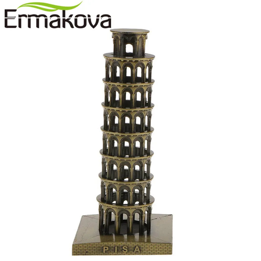 ERMAKOVA 16 см (6 3 дюйма) Ретро металлическая итальянская наклонная Башня модели Пизы