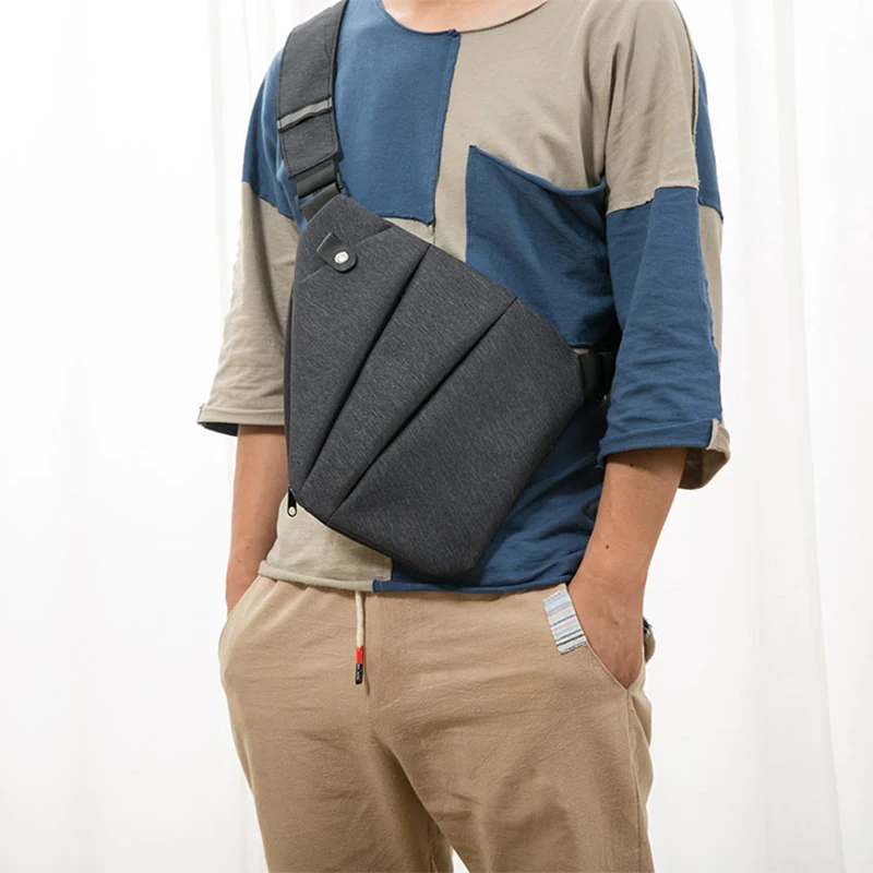 

New Digital Oxford Cloth Storage Bag's Men's Outdoor Leisure Diagonal Package Personalized Multi-Function Anti-theft Chest Bag