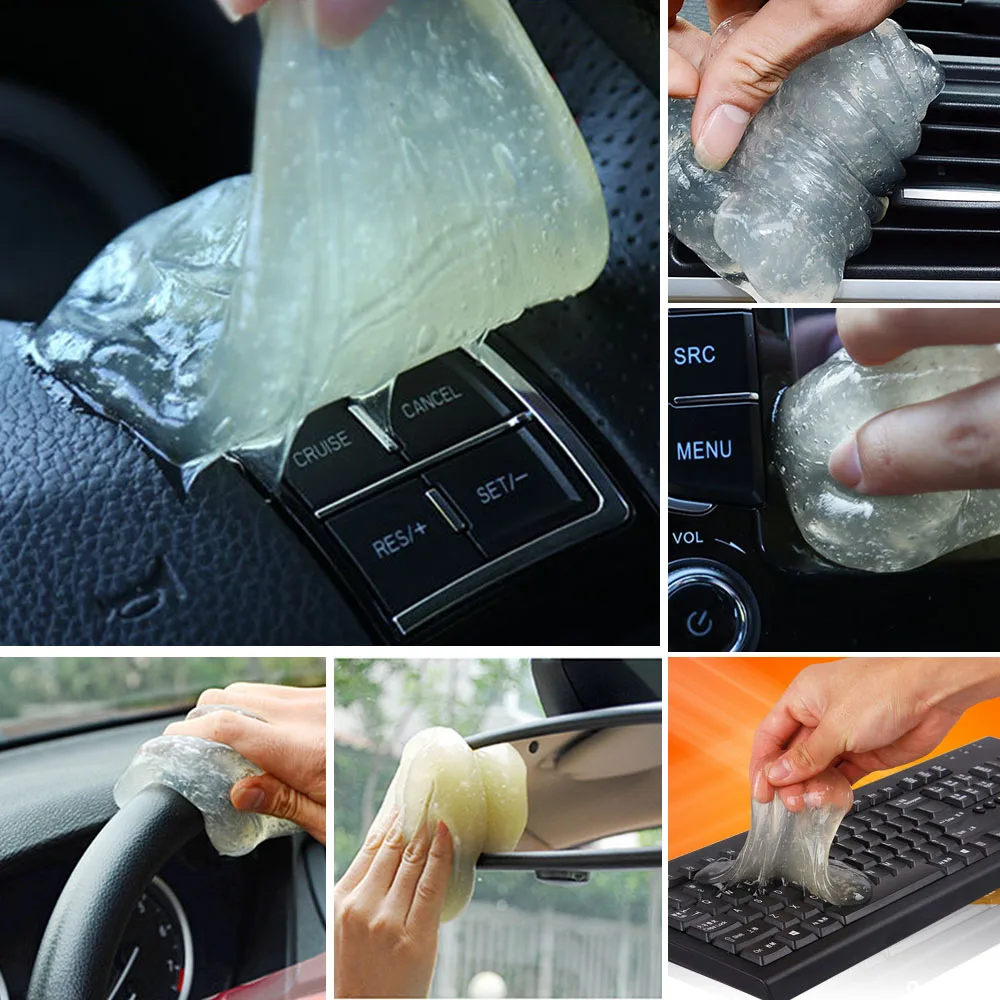 Magic Car Cleaning Glue Car Cleaner Glue Car Cleaning Tools Car Dust Cleaning Glue Panel Air Vent Outlet Dashboard Laptop Home