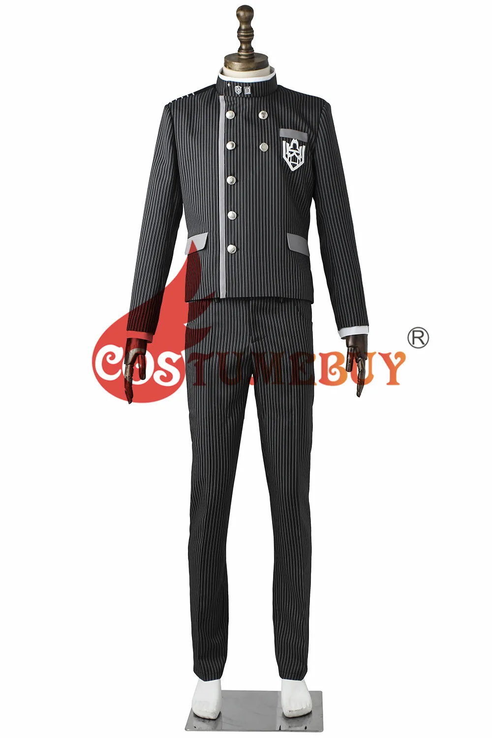 CostumeBuy НОВЫЙ Danganronpa V3 Косплей Saihara костюм для косплея shuichi аниме школьная форма костюм наряд с шляпа рубашка на заказ