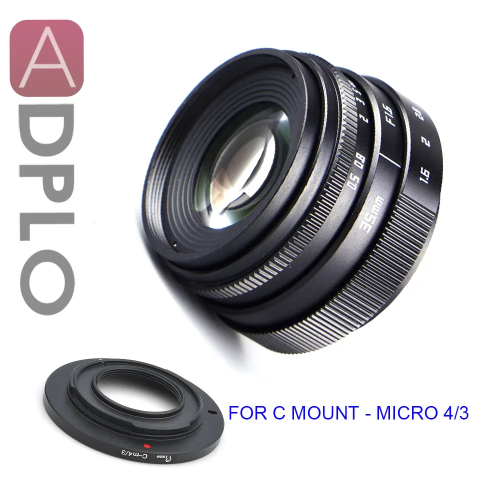 ADPLO объектив камеры подходит для Pentax Q Micro 4/3 NEX N1 FX E.M Mini 35 мм F1.6 APS-C ТВ Объектив+ C адаптер крепления A6300