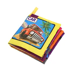 Для малышей Игрушечные лошадки трафика обучения мягкой ткани книга Дети раннего образования английский мультфильм ткань книги игрушка