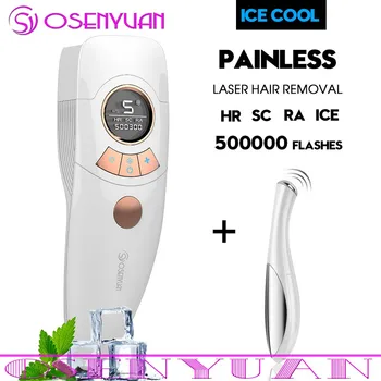 

Electric Epilator Women 500000 Pulsed ICE Cold Epilator Permanent Laser Bikini Trimmer Armpit Hair Removal Electric Depilador