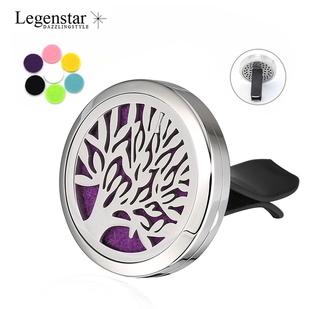 

Legenstar Essential Oil Car Diffuser Perfume Locket Vent Clip Tree Of Life Stainless Steel Magnetic Car Aromatherapy Locket