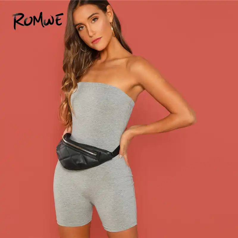 form fitting strapless romper