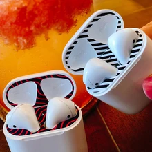 Наклейка s для Airpods ПВХ наклейка пленка для Apple Беспроводная bluetooth-гарнитура Пылезащитная наклейка s шаблон модная защитная пленка