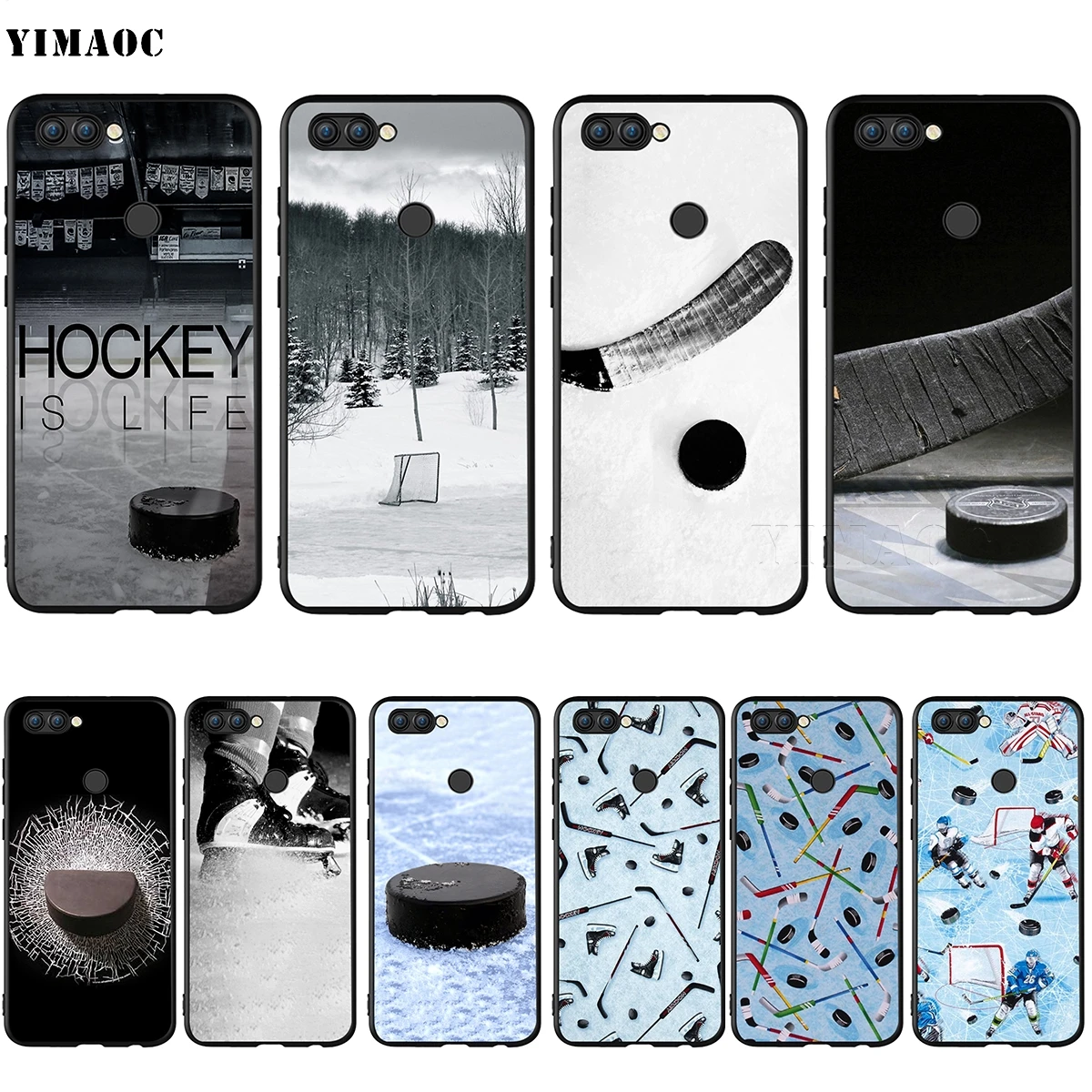 

YIMAOC Ice Hockey Sport Silicone Case for Huawei Honor 6a 7a 7c 7x 8 9 10 Lite Pro Y6 Prime 2018 2017
