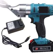 26V ионно-литиевая аккумуляторная электрическая ножницы для листового металла сдвига ножницы для резки Перезаряжаемые 1 Батарея головка, вращающаяся на Мощность инструмент