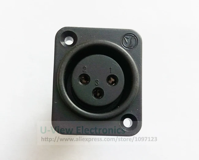 Разъем NCHTEK XLR 3-полюсный/3-контактный панельный гнездовой втулка шасси аудио
