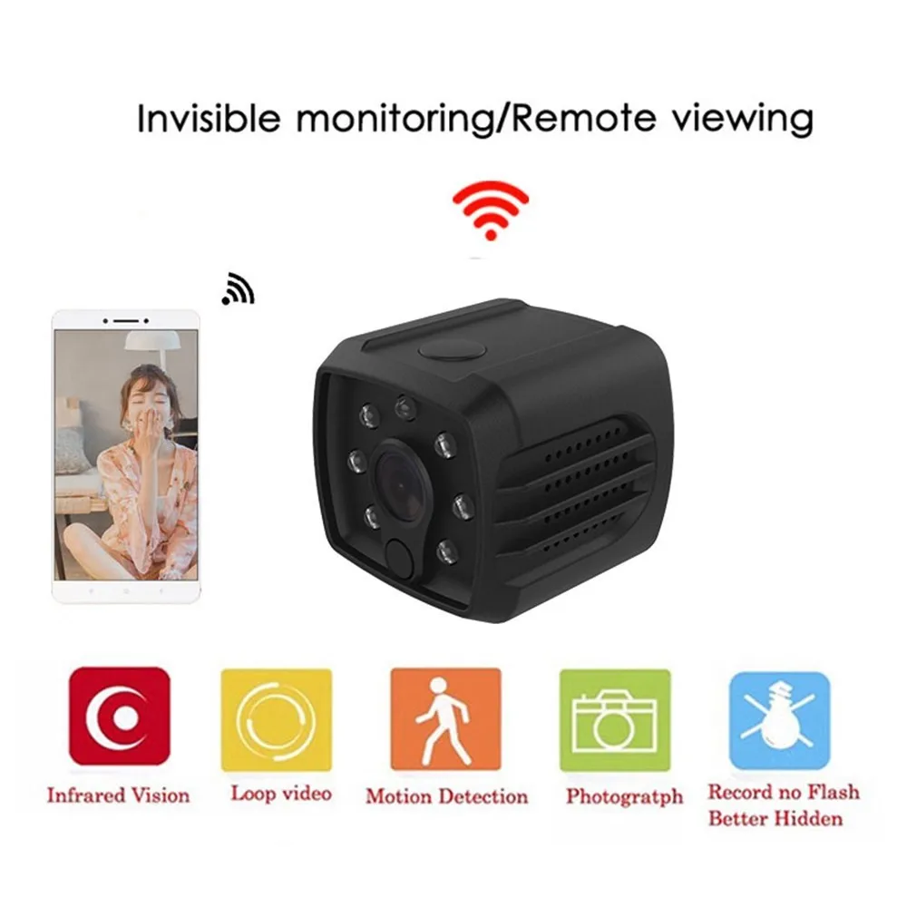 Camsoy Mini HD 1080P камера IP Беспроводная Wi-Fi видеокамера для безопасности инфракрасная камера ночного видения для наблюдения и обнаружения движения DVR DV