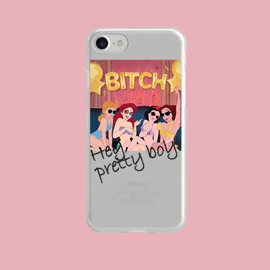 

Cute princess mermaid birthday party sister gift phone case For iphone Xs MAX XR X 6 6s 7 8 plus Snow White soft TPU back Cover