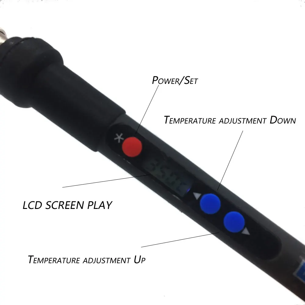 2019 Новый 220 В ЕС 90 Вт PX-988 быстрый нагрев переносной ЖК дисплей Температура цифровой светодиодный регулируемый Электрический паяльник