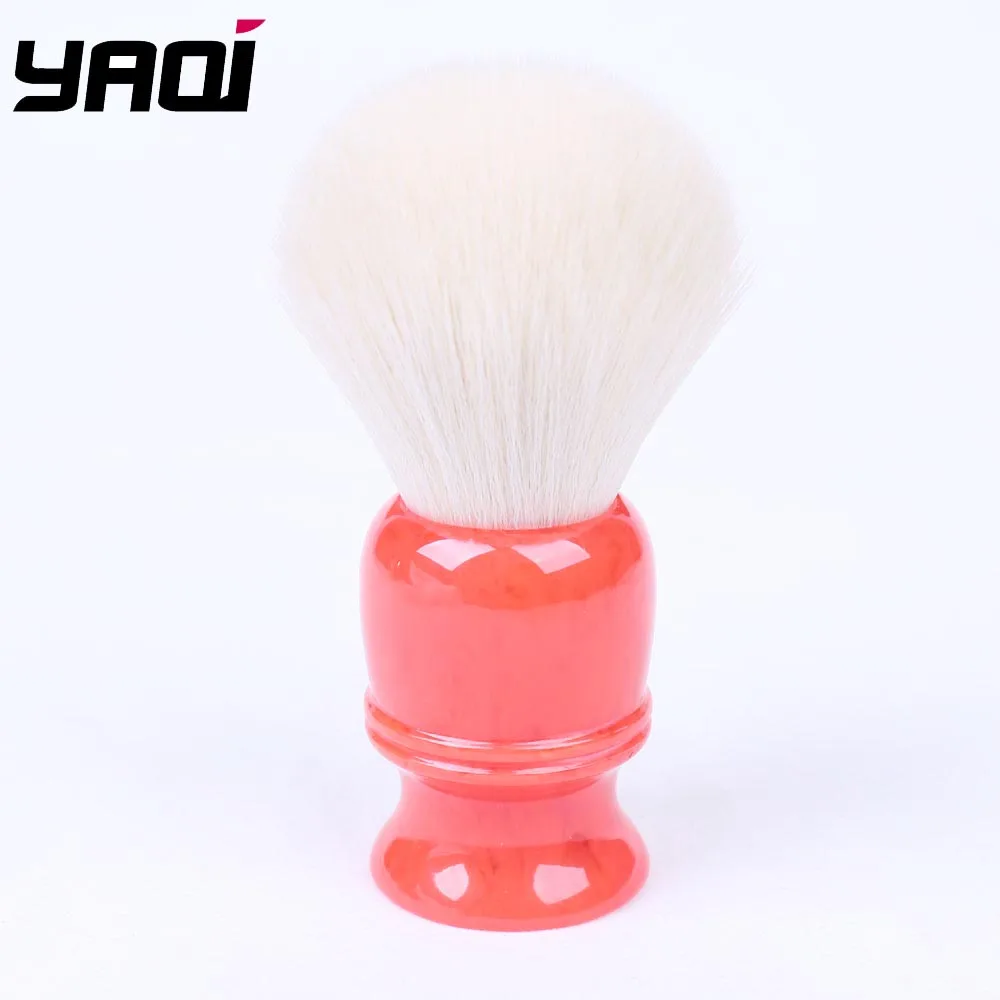 

Yaqi 28mm Fashion Watermelon Red Resin Handle Synthetic Hair Non Animal Hair Shaving Brushes