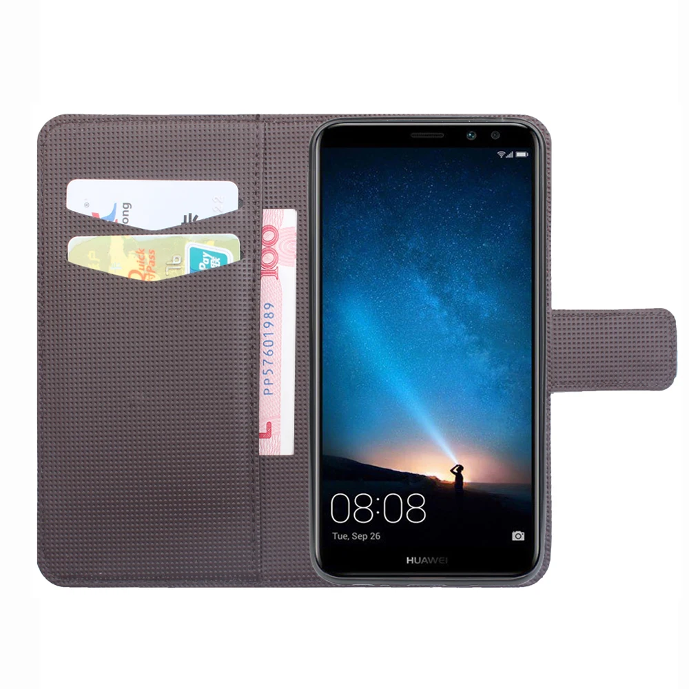 Роскошный кожаный чехол книжка для Huawei Mate 10 Lite P10 P8 P9 2017 Honor 9i 9 Nova 2i