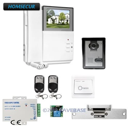 

HOMSECUR 4.3inch Video Door Entry Security Intercom with Intra-monitor Audio Intercom