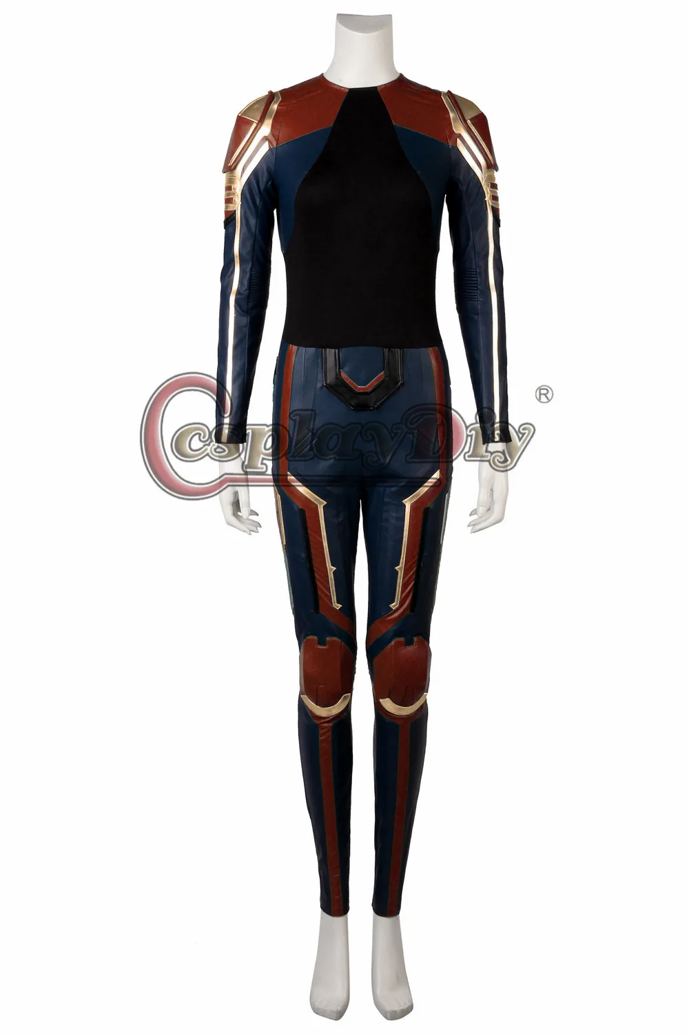 Captain Marvel Cosplay Ms. Marvel Carol Danvers Costume Jumpsuit Outfit Halloween - Women Full Set Custom Made by Cosplaydiy image 6